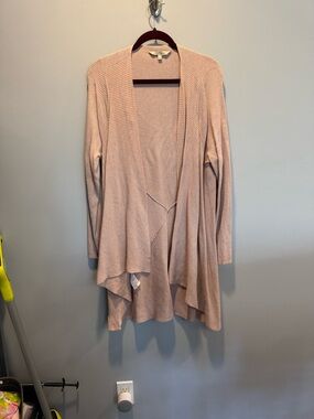 41 Hawthorn Blush Pink Open-Front Draped Cardigan